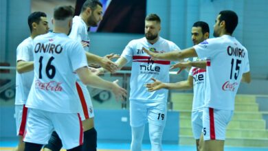 لاعبو فريق الطائرة للزمالك