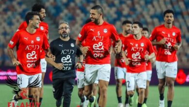تدريبات بدنية ومران استشفائي للاعبي منتخب مصر