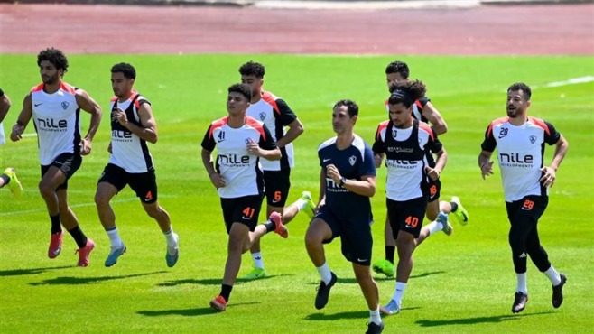 جمل خططية وتقسيمة فنية في مران الزمالك للإستعداد لمباراة المصري