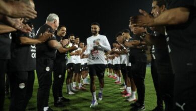 ممر شرفي من منتخب مصر لـ محمد صلاح قبل مواجهة أثيوبيا «صور»