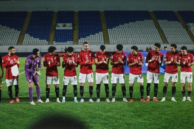 منتخب مصر بزيه التقليدي أمام إثيوبيا في تصفيات كأس العالم