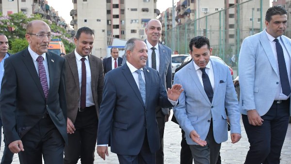 وزير الشباب والرياضة ومحافظ بورسعيد يتفقدان المشروع القومي للموهبة الحركية ببورسعيد