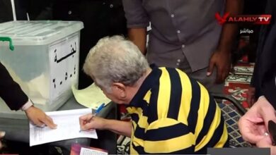 حسن حمدي يُدلي بصوته فى انتخابات الأهلي