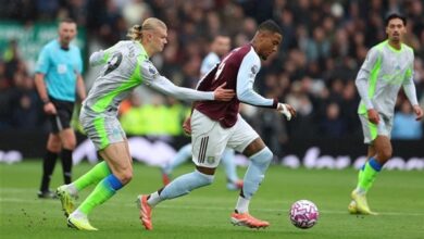 مانشستر سيتي يخسر أمام أستون فيلا بالدوري الإنجليزي