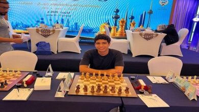 أدهم قنديل يحصد ذهبية البطولة العربية للشطرنج.. ورئيس الاتحاد يصرف مكافأة فورية للاعب