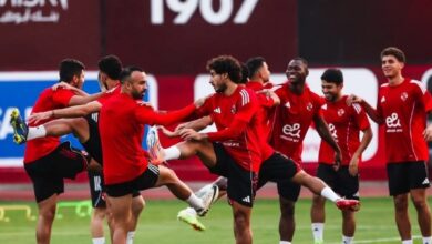 الأهلي يخوض مرانه الأخير غدا قبل السفر للمغرب لمواجهة الجيش الملكي