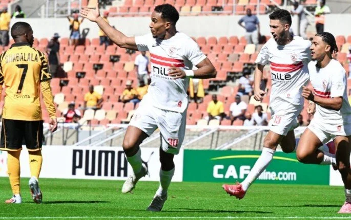 الزمالك يتقدم في الشوط الأول على كايزر تشيفز بهدف الجزيري