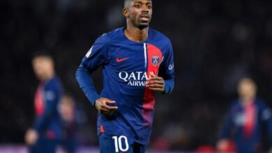 ديمبلي يشارك مع سان جيرمان أمام توتنهام في دوري الأبطال