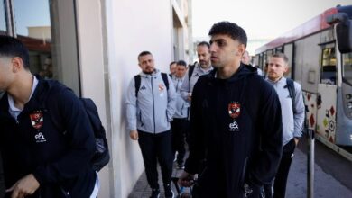 لقطات من وصول الأهلي إلى المغرب…شاهد