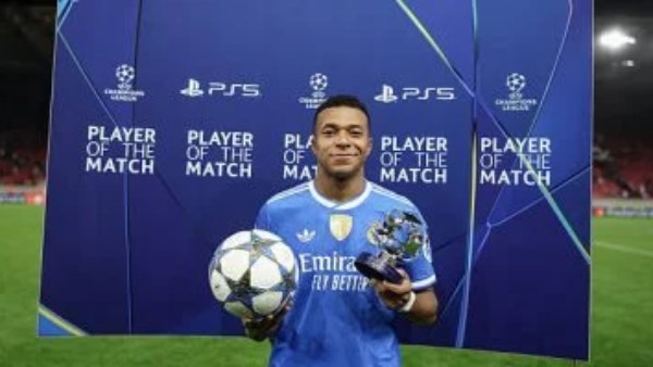مبابي أفضل لاعب في الجولة الخامسة من دوري أبطال أوروبا