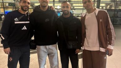 وصول رباعي الأهلي لمقر بعثة منتخب مصر المشارك في كأس العرب