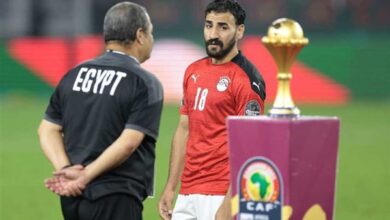 منتخب مصر يعلن حجم إصابة مهند لاشين