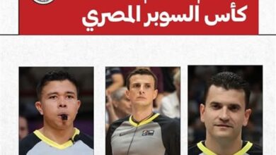 طاقم تحكيم أجنبي لإدارة مباراة كأس السوبر لكرة السلة بين الأهلي والاتحاد