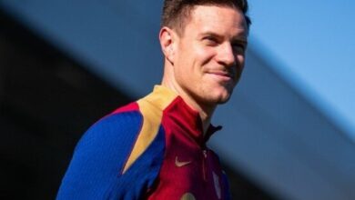 عودة تير شتيجن للتدريبات الجماعية مع برشلونة قبل مباراة أتليتكو مدريد في الدوري الإسباني