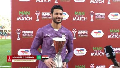 عاجل| محمد الشناوي يفوز بجائزة أفضل لاعب في مباراة مصر وجنوب إفريقيا