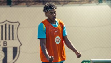 يامال يظهر منفردًا في مران إسبانيا قبل ودية مصر