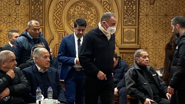 الخطيب وسيد عبد الحفيظ في عزاء شقيق خالد مرتجي أمين صندوق الأهلي