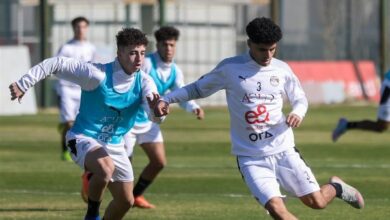 منتخب مصر للشباب مواليد 2007 يختتم تدريباته استعداداً لمواجهة الجزائر ودياً