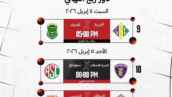 اتحاد السلة يعلن مواعيد ربع نهائي كأس مصر