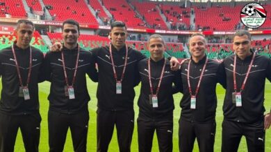 طاقم حكام مصري لقمة العاصمة الجزائري وآسفي المغربى في نصف نهائي الكونفيدرالية