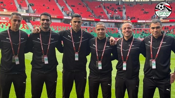 طاقم حكام مصري لقمة العاصمة الجزائري وآسفي المغربى في نصف نهائي الكونفيدرالية