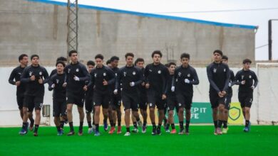 منتخب الناشئين يختتم استعداداته لمواجهة ليبيا تحت الأمطار