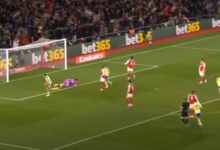 ساوثهامبتون يتقدم على أرسنال بهدف نظيف بالشوط الأول بربع نهائي كأس الاتحاد الإنجليزي