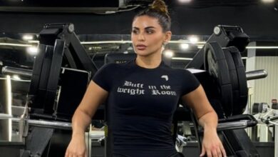 مي سليم تبرز رشاقتها في الجيم