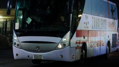 حافلة الزمالك تصل استاد نيلسون مانديلا استعدادا لمواجهة شباب بلوزداد في الكونفدرالية