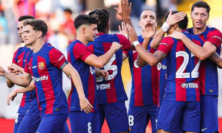 الدوري الإسباني.. برشلونة يتقدم على إسبانيول 2 في الشوط الأول