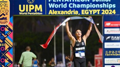 معتز وائل يتوج بالميدالية الذهبية لكأس العالم الخماسي