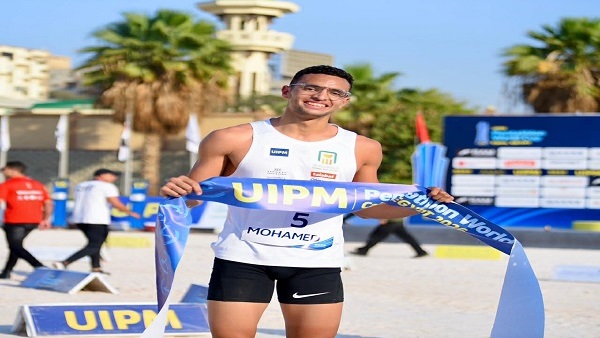 معتز وائل يتوج بذهبية كأس العالم للخماسي الحديث بالقاهرة