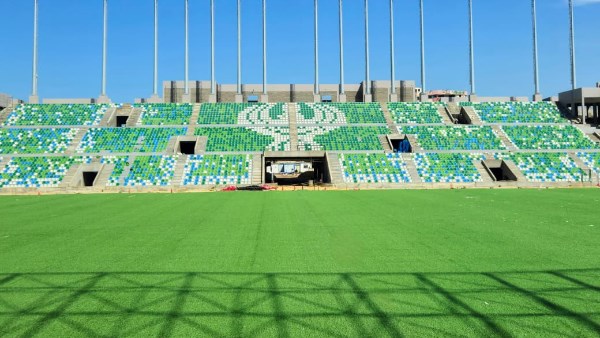 الرياضة تعلن استكمال زراعة نجيل ستاد المصري الجديد .. صور