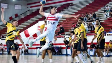 الزمالك يعبر الشمس ويتأهل لنصف نهائي كأس مصر لكرة اليد