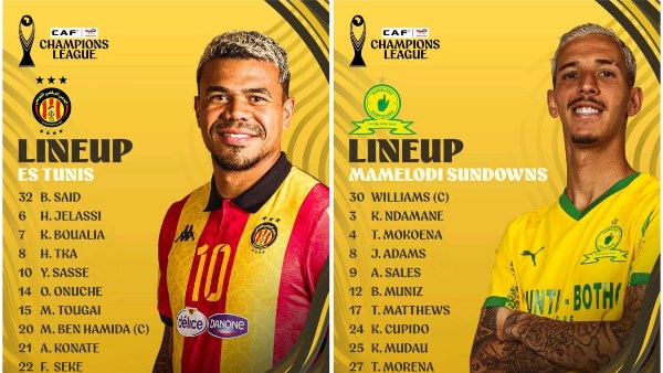 التشكيل الرسمي لمباراة صن داونز ضد الترجي في دوري أبطال أفريقيا