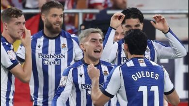 ريال سوسيداد يتقدم على اتلتيكو مدريد 2-1 بالشوط الأول بنهائي كأس ملك إسبانيا