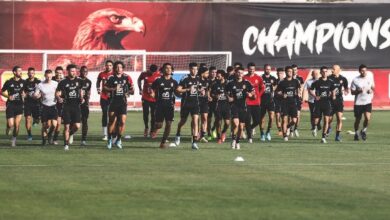 الأهلي يكثف استعداداته لملاقاة بيراميدز في الدوري المصري