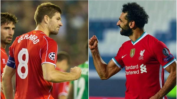 صلاح يقترب من معادلة رقم جيرارد التاريخي في ديربي ميرسيسايد أمام إيفرتون