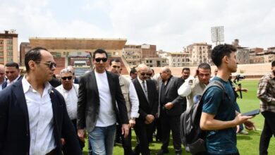 وزير الرياضة ومحافظ الدقهلية يتفقدان ستاد المنصورة ويتابعان تطوير نزل الشباب