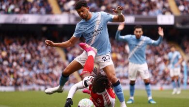 ترتيب الدوري الإنجليزي بعد فوز مانشستر سيتي على أرسنال