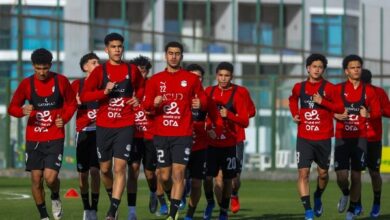 منتخب الناشئين يواصل تدريباته استعدادًا لمواجهة الجزائر وديًا