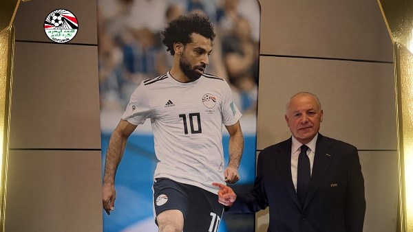 هاني أبو ريدة يطمئن على جاهزية محمد صلاح للمونديال