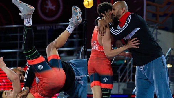 كرم جابر يحتفل بإنجاز عائلي جديد .. ذهبية إفريقيا للمصارعة تفتح باب ذكريات أولمبياد أثينا