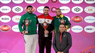 منتخب المصارعة الحرة تحت 20 سنة يتوج بكأس البطولة الأفريقية